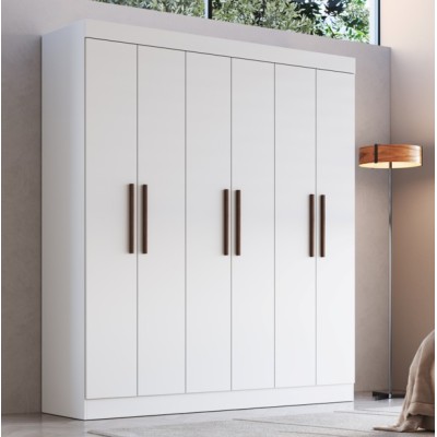 Guarda Roupa Casal 6 Portas MDF New Xangai Doripel Cod 676.026